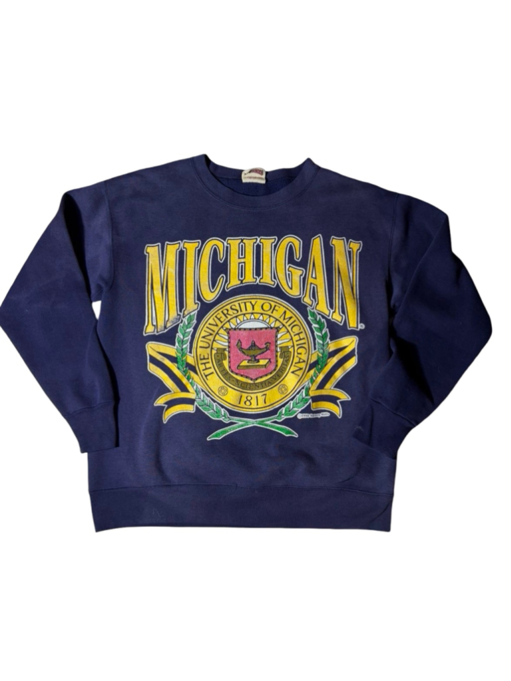 Vintage 1990 University of Michigan Nutmeg Mills Sweatshirt USA Made